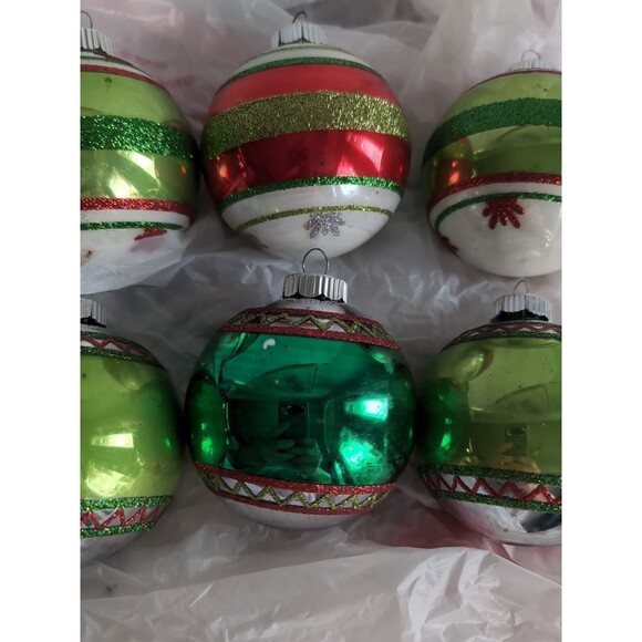 Radko Christmas Ornaments Vintage Stiped Indent Vintage Large - Picture 7 of 9
